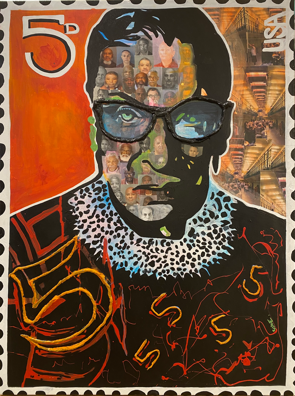 rbg prison collage prison economy money art pop