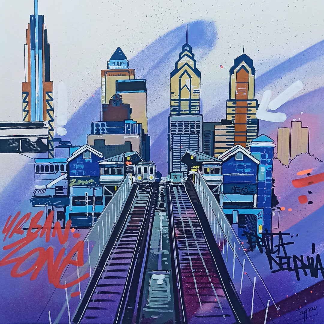 Purple, Blue, Evening, City Scape, Philadelphia, Philly, Skyline