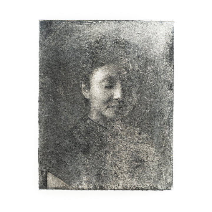 grainy black and white detail portrait face chiaroscuro 
