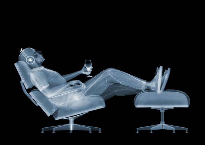 Eames Chillin, Edition 2 of 15 — fine art X-ray photograph by Nick Veasey, available at Morton Contemporary Gallery, Philadelphia