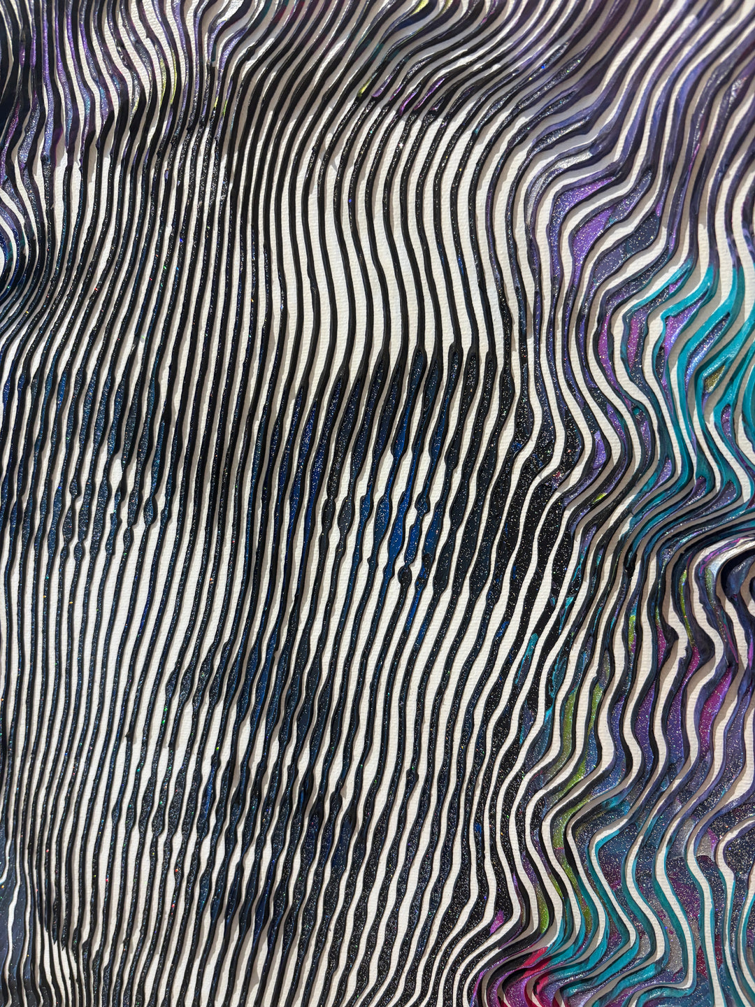 Marilyn Monroe Velvet Stardust acrylic paint swirled line work portrait female figurative painting