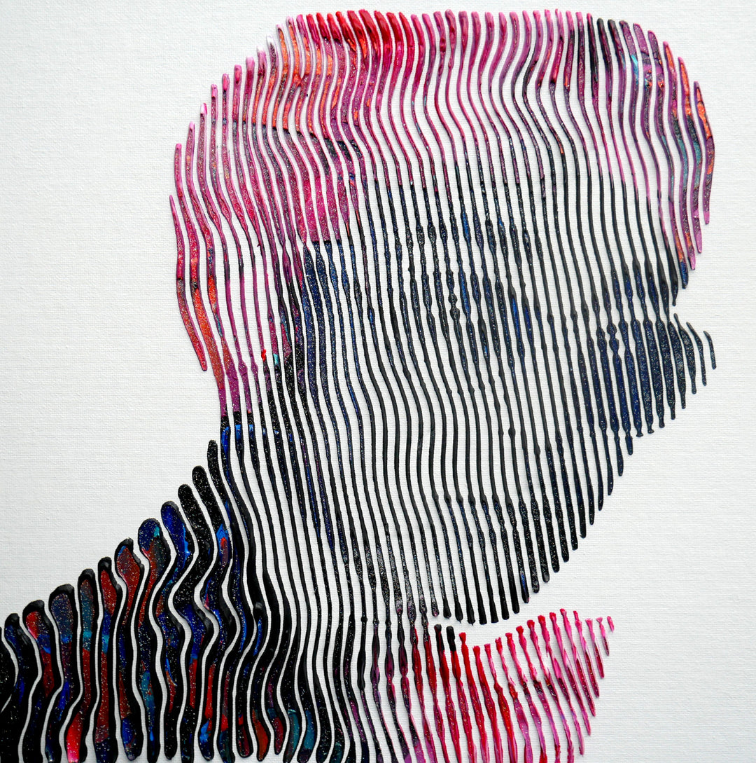 Pop-Art Portrait Mixed-Media Pop 3D 3Dimensional Original Art Elton John
