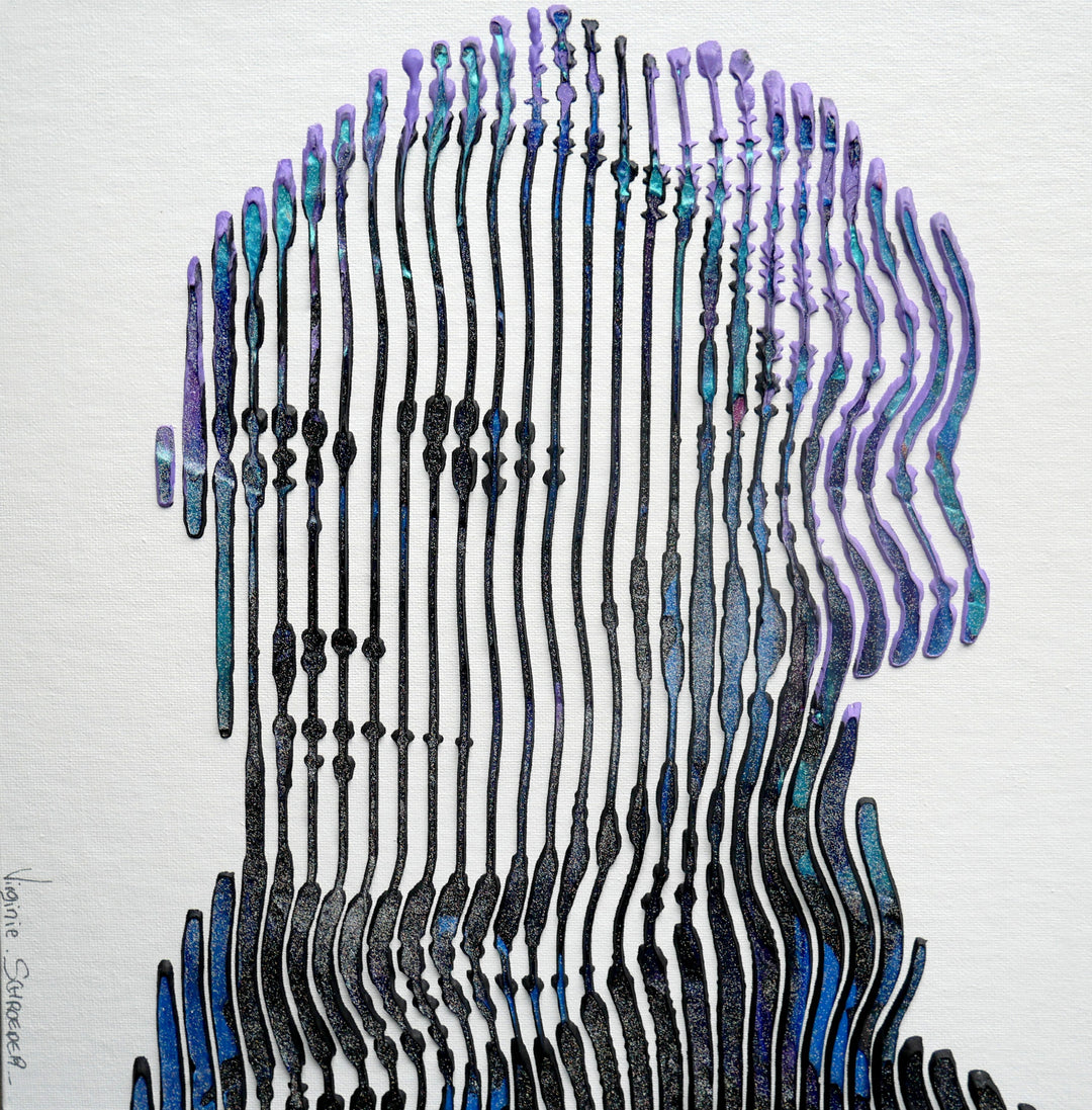 Hamilton Alexander Hamilton Historical Founding Fathers Pop-Art Portrait Mixed-Media Pop 3D 3Dimensional Original Art 