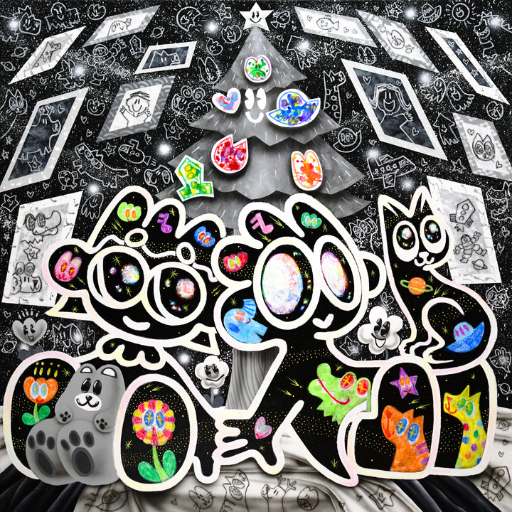 Neo Pop, Pop Art, Japanese Artist, Black and White, Surrealism, 