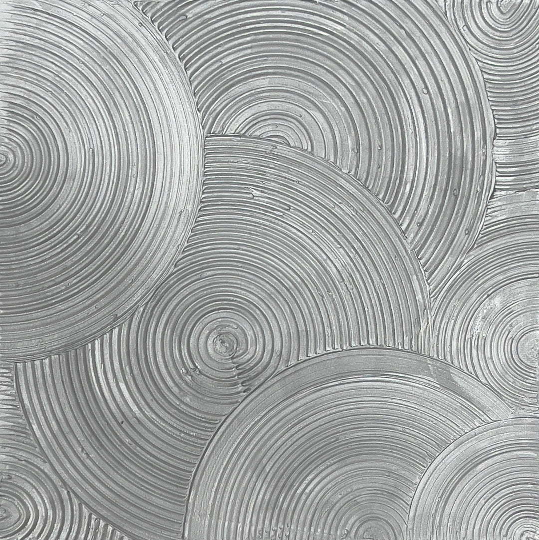 Geometric, Silver, Metallic, 3Dimensional, Texture,Textural, Philadelphia Artist