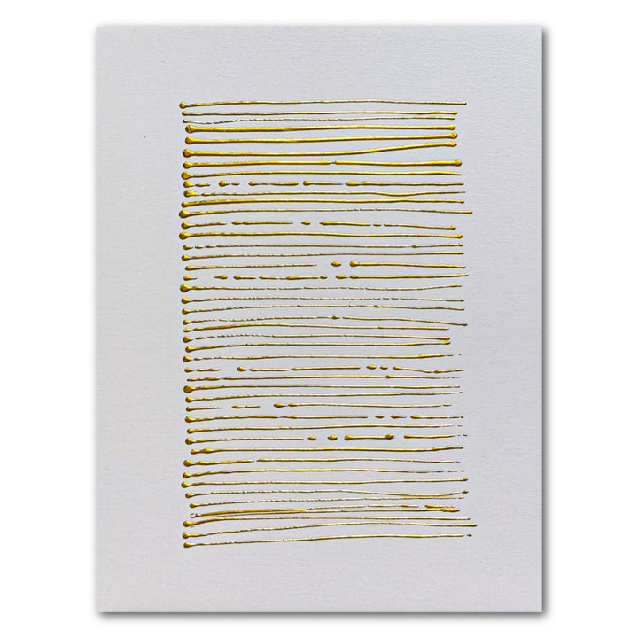 Golden Texture No. 135, artwork by M. Clark. Gold foil on illustration board mounted to sintra panel. 10.5 by 8 by 0.5 inches.