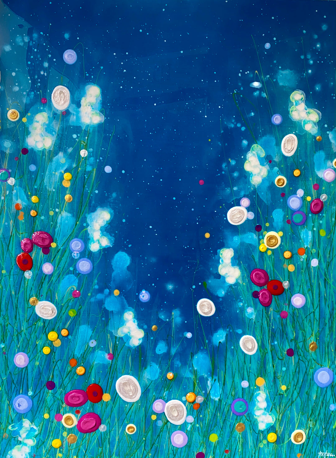 Every Kind of Precious 73121, artwork by Eric Heitmann. Oil, acrylic, and resin on canvas. 48 by 36 inches.