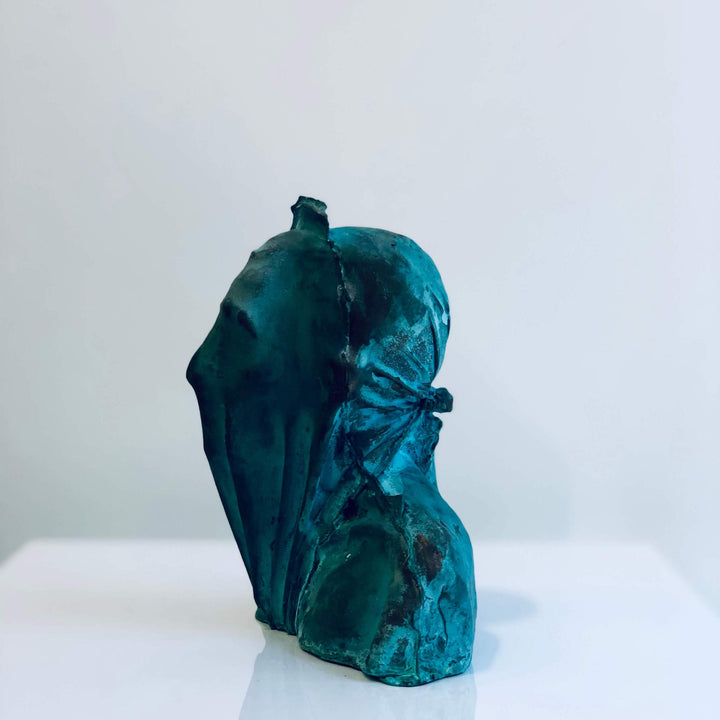 Hidden Man, sculpture by Michal Cimala. Bronze. 4.75 by 3.45 by 2.5 inches.