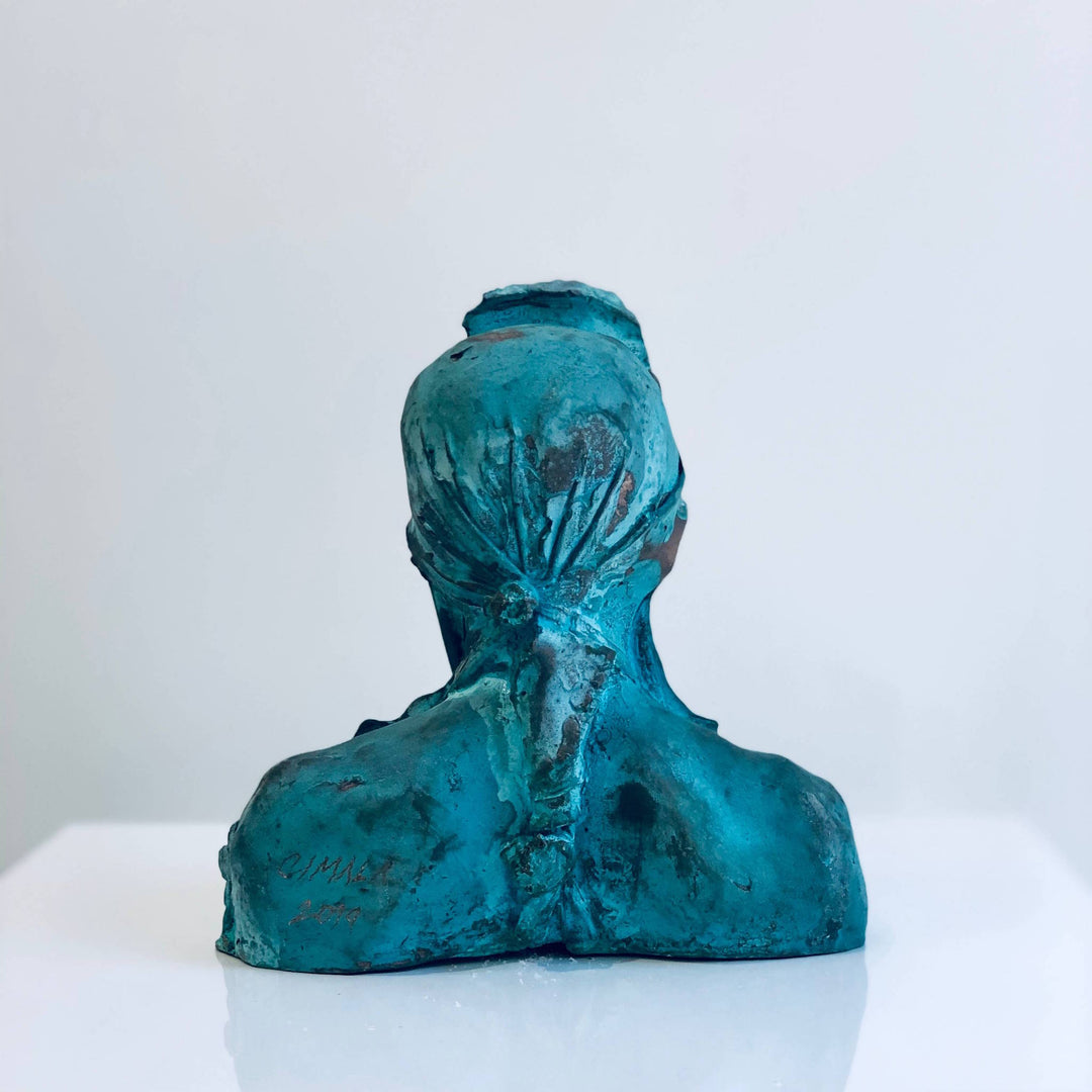 Hidden Man, sculpture by Michal Cimala. Bronze. 4.75 by 3.45 by 2.5 inches.