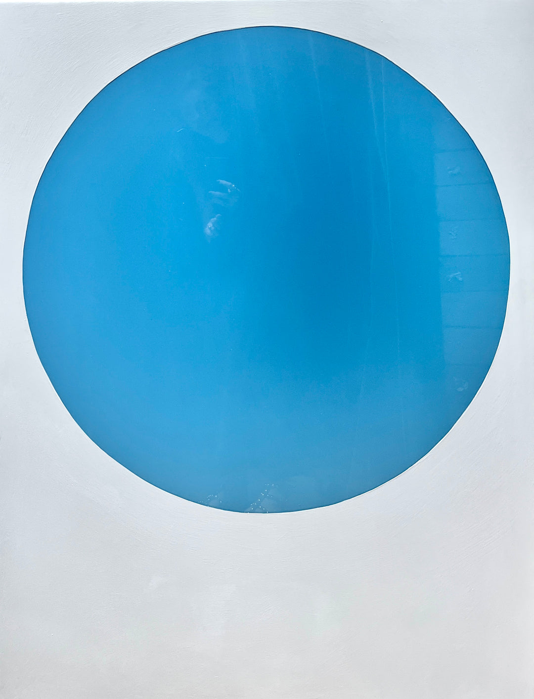 detail of “Pool of Cold Springwater,” artwork by Stephanie Henderson. Acrylic and resin on wood panel. 36 by 48 inches.
