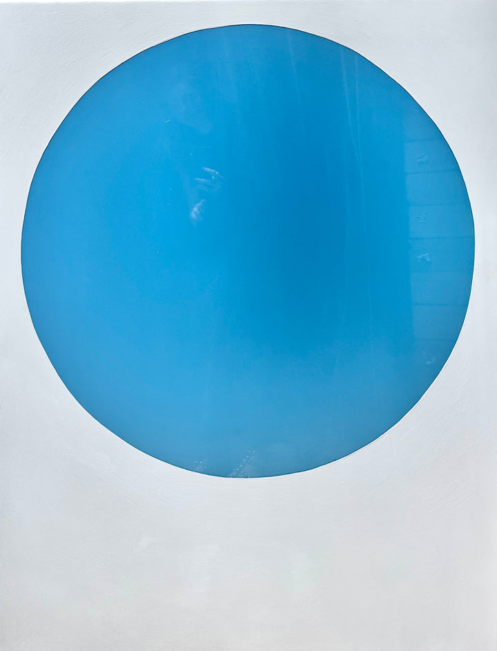detail of “Pool of Cold Springwater,” artwork by Stephanie Henderson. Acrylic and resin on wood panel. 36 by 48 inches.