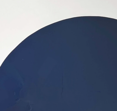 detail of “Pool of Midnight Blue,” artwork by Stephanie Henderson. Acrylic and resin on wood panel. 36 by 48 inches.
